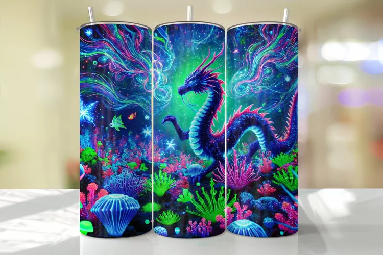 Dragon Tumbler Wrap | Sublimation | Tumblers