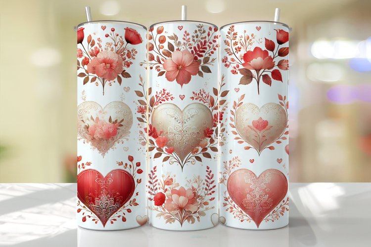 Hearts Tumbler Wrap | Sublimation | Tumblers