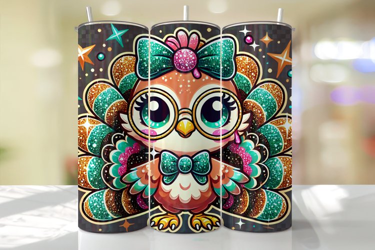 Owl Tumbler Wrap | Sublimation | Tumblers example image 1