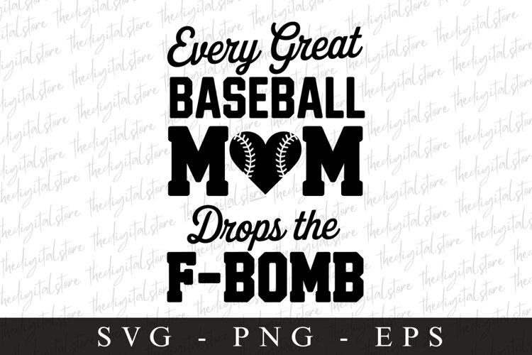 Baseball Mom SVG | Sports Svg | Game day svg example image 1