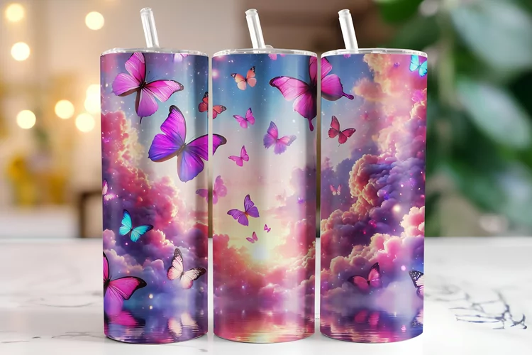 Butterflies Tumbler Wrap | Sublimation | Tumblers