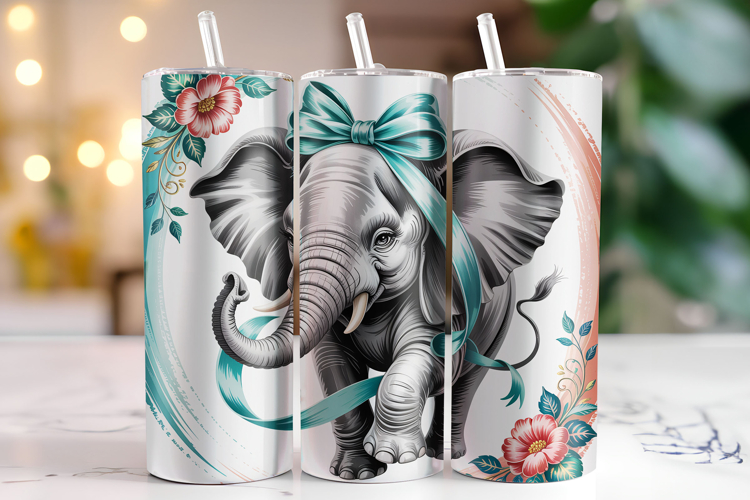 Elephant Tumbler Wrap | Sublimation | Tumblers