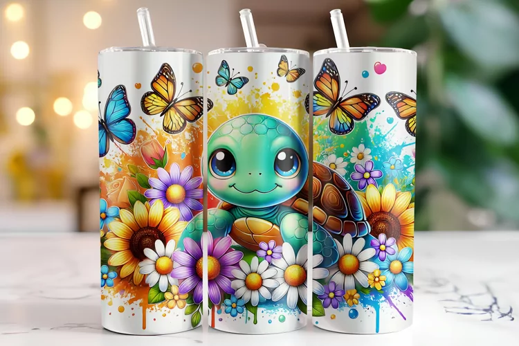 Turtle Tumbler Wrap | Sublimation | Tumblers