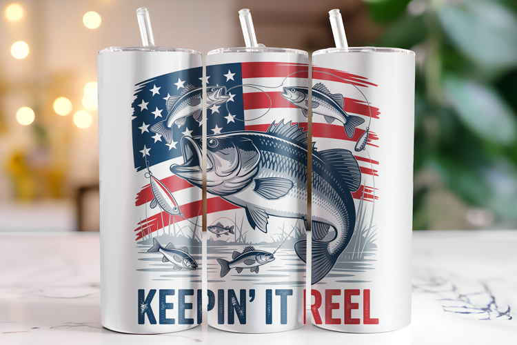 keepin' it Reel 4th of July Tumbler Wrap | Sublimation