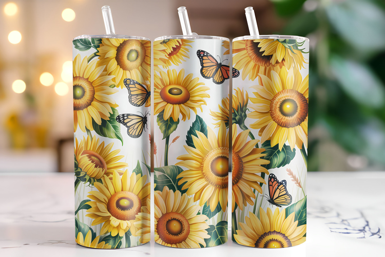 Sunflower Tumbler Wrap | Sublimation | Tumblers
