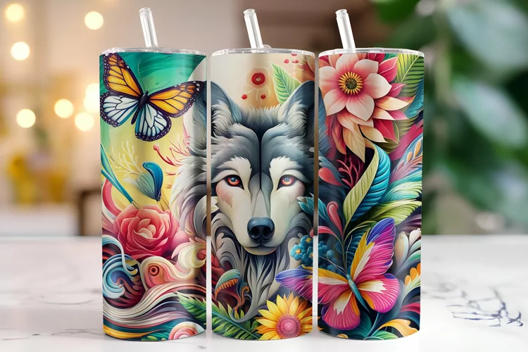 Wolf Tumbler Wrap | Sublimation | Tumblers