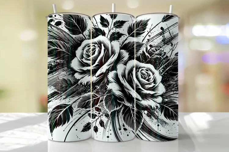 Flowers Tumbler Wrap | Sublimation | Tumblers