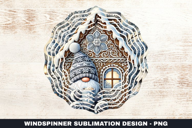 Christmas Wind Spinner Sublimation Design