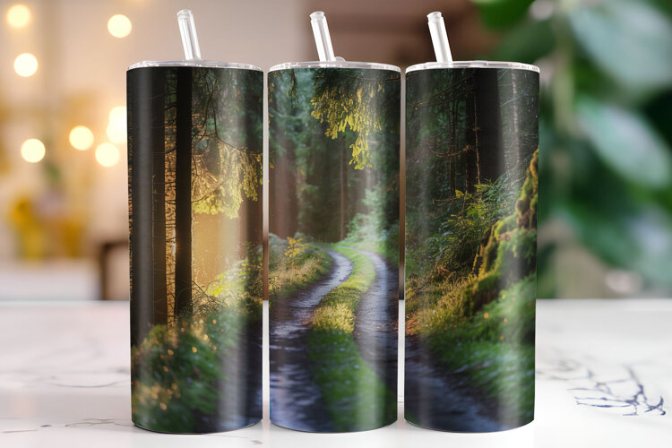 Forest Tumbler Wrap | Sublimation | Tumblers example image 1