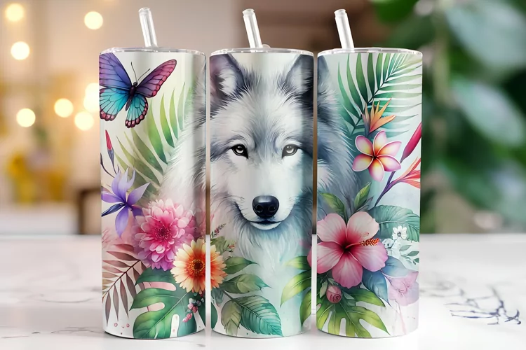 Wolf Tumbler Wrap | Sublimation | Tumblers