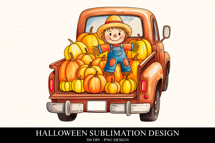 Fall Pumpkin Truck Clipart PNG | Thanksgiving Png
