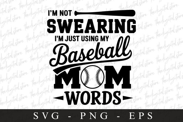 Baseball Mom Words SVG | Sports Svg | Game day svg