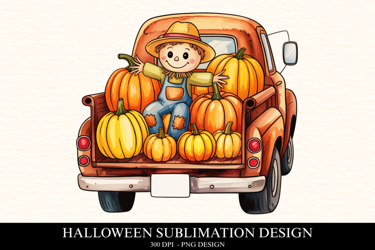 Fall Pumpkin Truck Clipart PNG | Thanksgiving Png