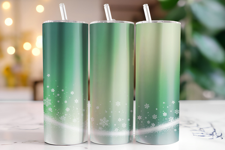 Snowflakes Tumbler Wrap | Sublimation | Tumblers