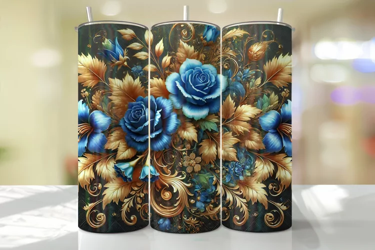 Flowers Tumbler Wrap | Sublimation | Tumblers