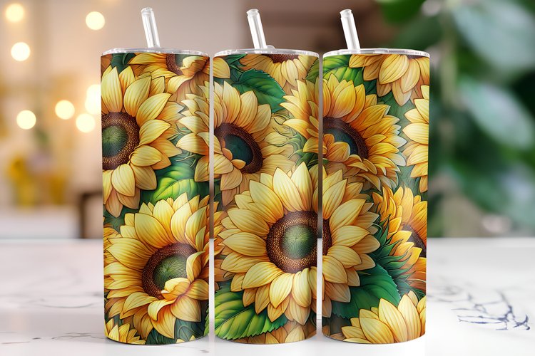 Sunflower Tumbler Wrap | Sublimation | Tumblers