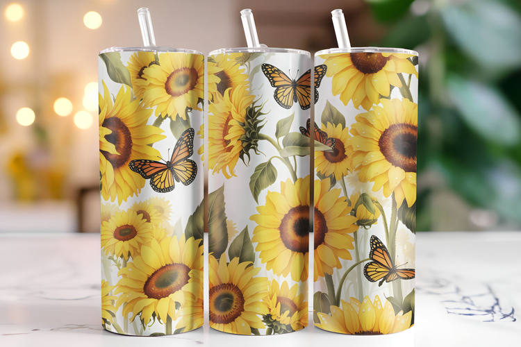 Sunflower Tumbler Wrap | Sublimation | Tumblers