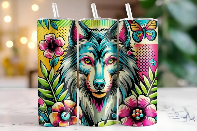 Wolf Tumbler Wrap | Sublimation | Tumblers