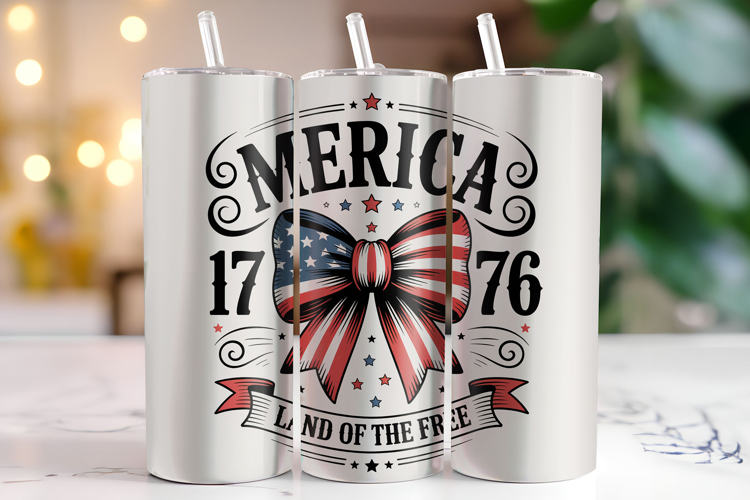 Merica 1776 4th of July Tumbler Wrap | Sublimation | Tumbler
