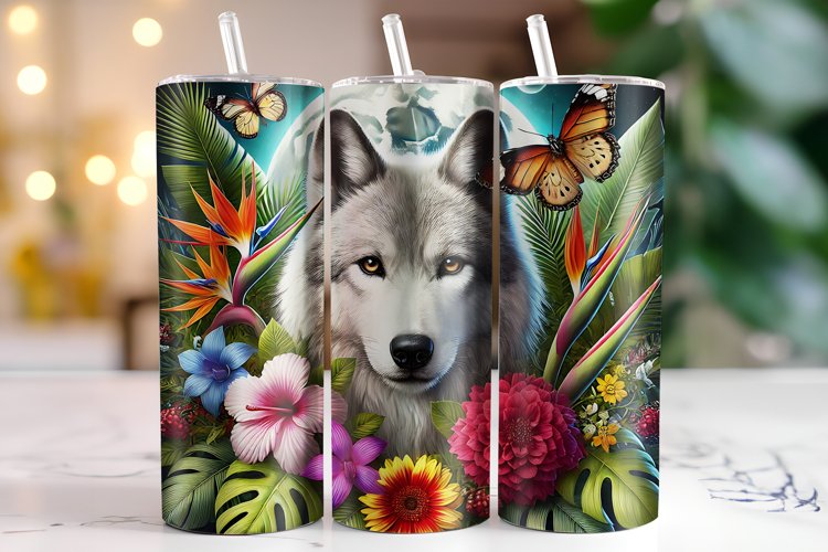 Wolf Tumbler Wrap | Sublimation | Tumblers