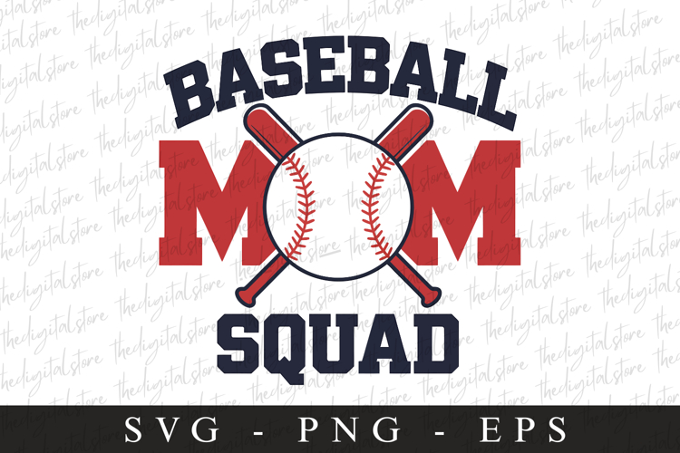 Baseball Mom Squad SVG | Sports Svg | Game day svg