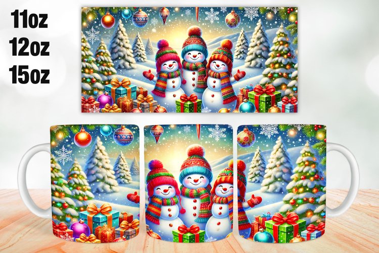 Christmas Mug Wrap Sublimation 11oz, 12oz, 15oz