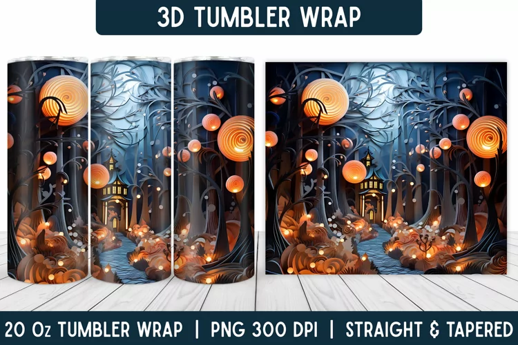 3D Tumbler Wrap | Flower Tumbler | Sublimation Tumbler