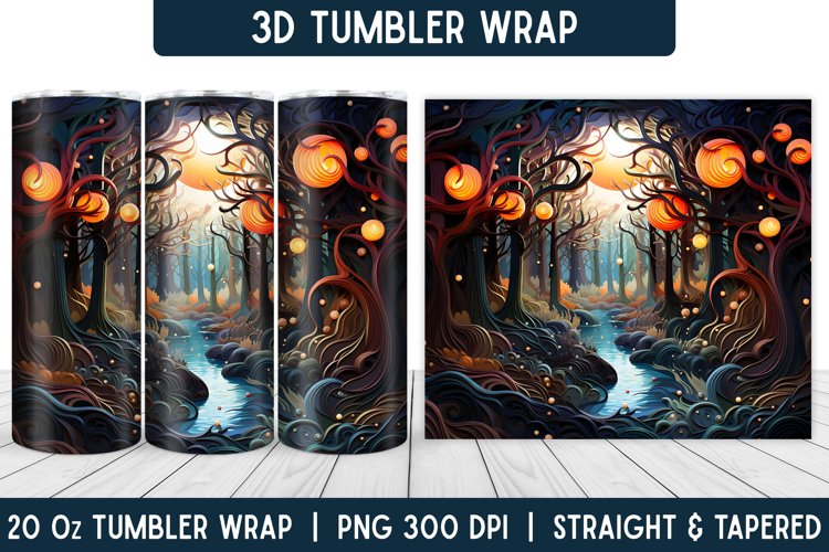 3D Tumbler Wrap | Flower Tumbler | Sublimation Tumbler