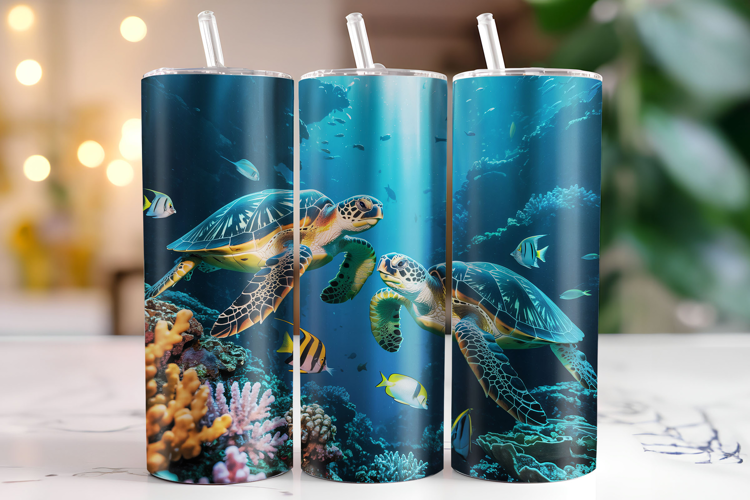 Turtle Tumbler Wrap | Sublimation | Tumblers