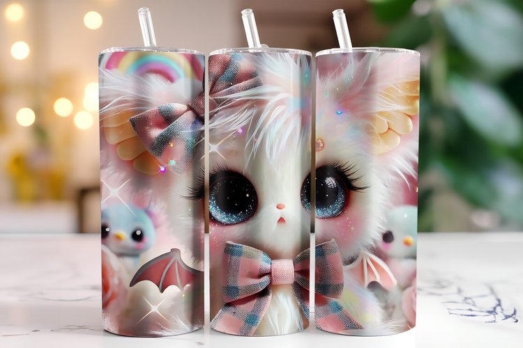 Cute Cat Tumbler Wrap | Sublimation | Tumblers example image 1