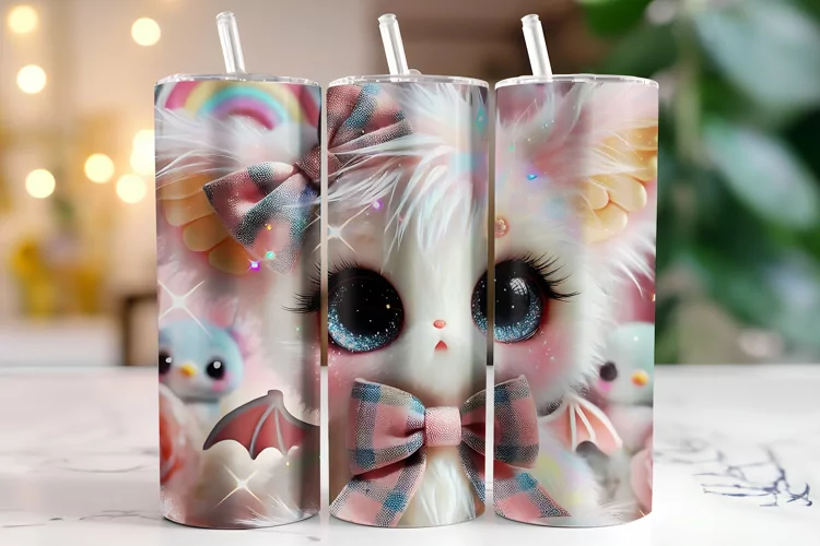 Cute Cat Tumbler Wrap | Sublimation | Tumblers