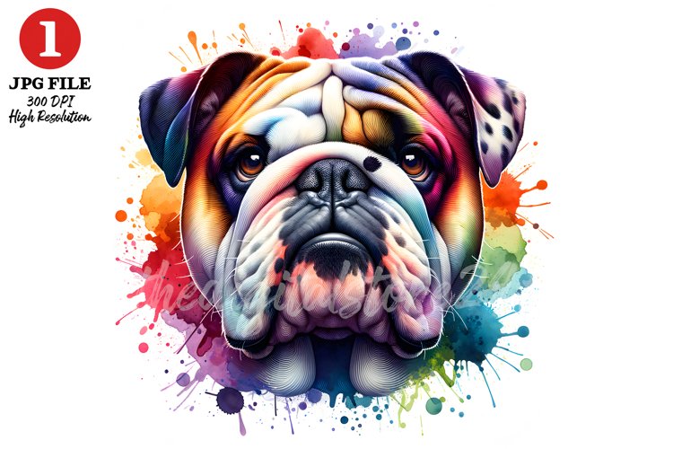 Bulldog JPG sublimation Design