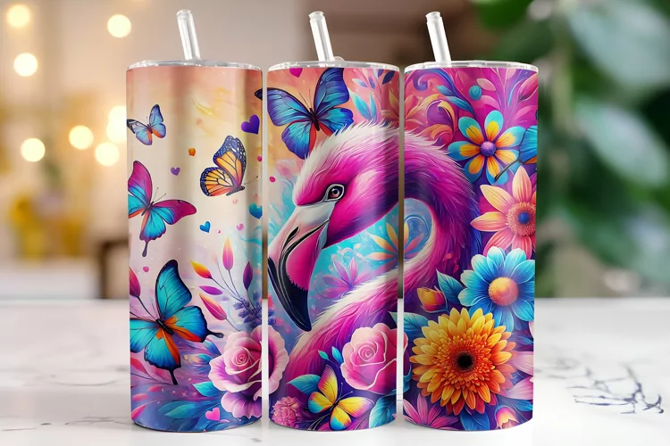 Flamingo Tumbler Wrap | Sublimation | Tumblers