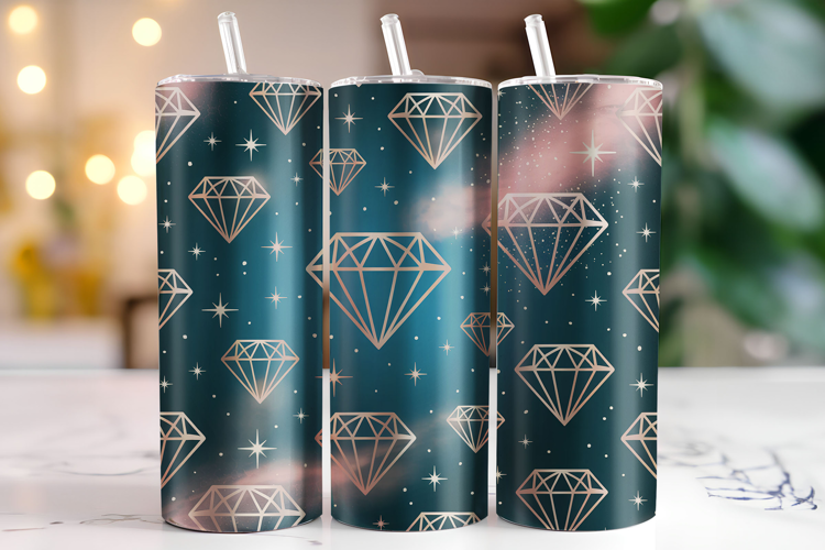 Diamond Tumbler Wrap | Sublimation | Tumblers