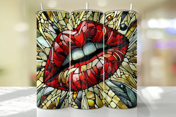 Lips Tumbler Wrap | Sublimation | Tumblers