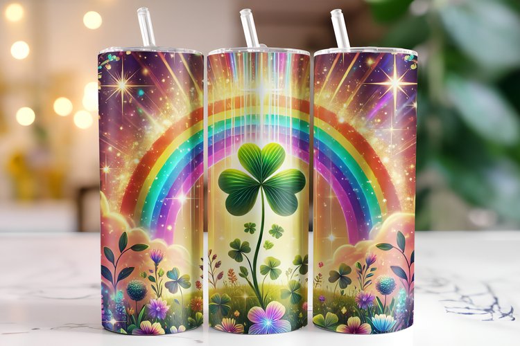Rainbow Tumbler Wrap | Sublimation | Tumblers example image 1