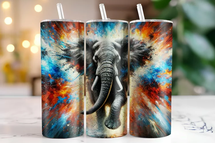 Elephant Tumbler Wrap | Sublimation | Tumblers