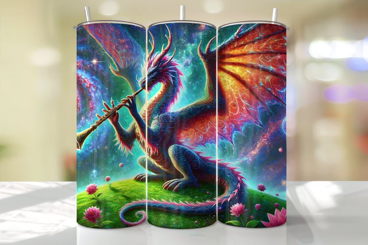 Dragon Tumbler Wrap | Sublimation | Tumblers example image 1