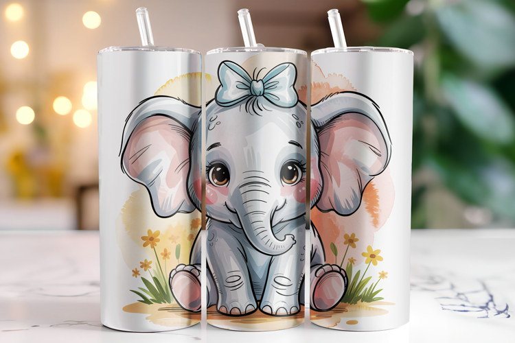 Elephant Tumbler Wrap | Sublimation | Tumblers