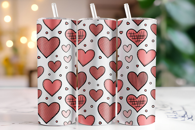 Heart Tumbler Wrap | Sublimation | Tumbler