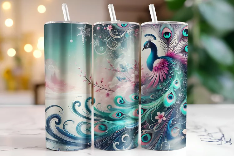 Peacock Tumbler Wrap | Sublimation | Tumblers