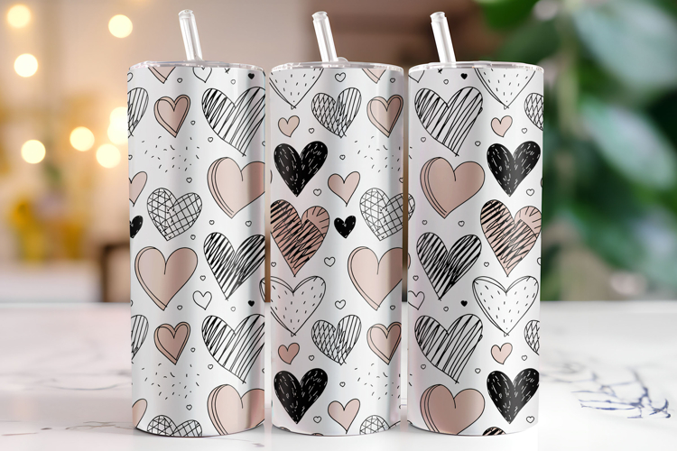 Heart Tumbler Wrap | Sublimation | Tumbler