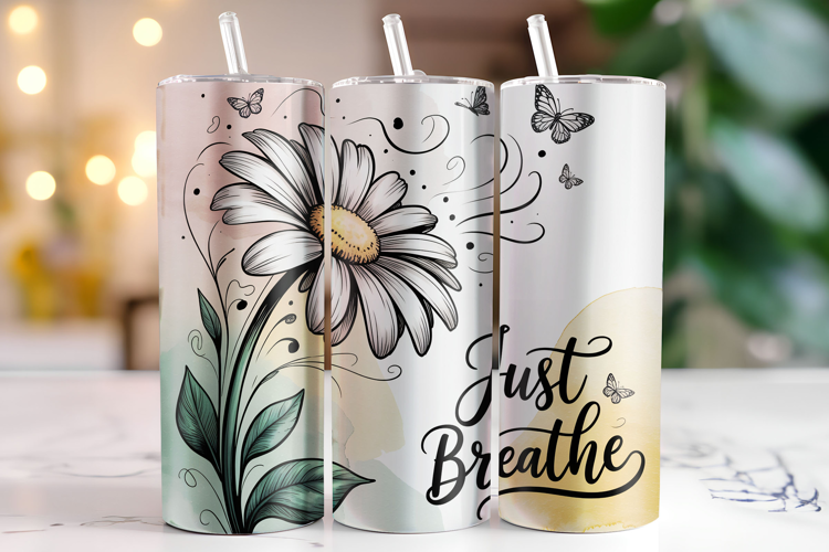 Just Breathe Tumbler Wrap | Sublimation | Tumbler