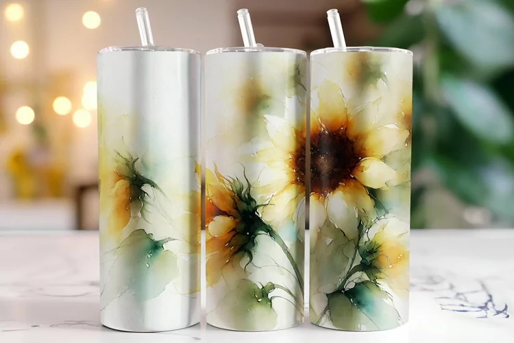 Sunflower Tumbler Wrap | Sublimation | Tumblers