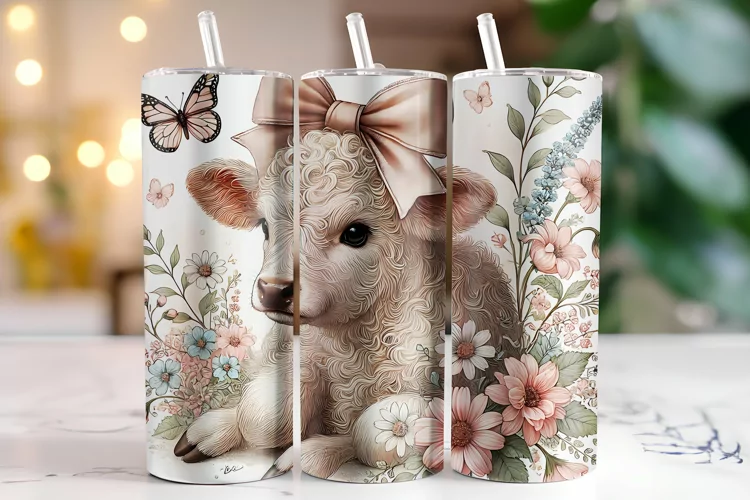 Highland Cow Tumbler Wrap | Sublimation | Tumblers
