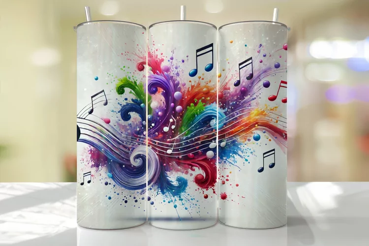 Music Tumbler Wrap | Sublimation | Tumblers