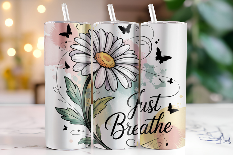 Just Breathe Tumbler Wrap | Sublimation | Tumbler