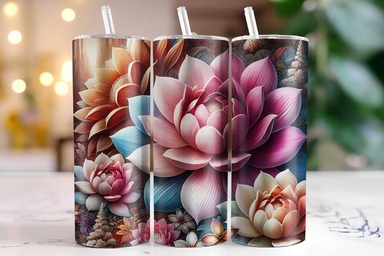 Flowers Tumbler Wrap | Sublimation | Tumblers