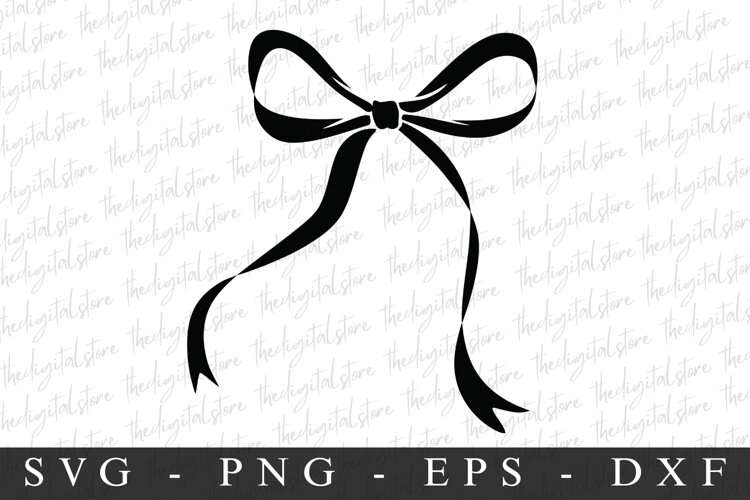 Black Bow Ribbon SVG | SVG Cut files | Cricut example image 1