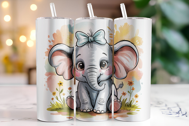 Elephant Tumbler Wrap | Sublimation | Tumblers